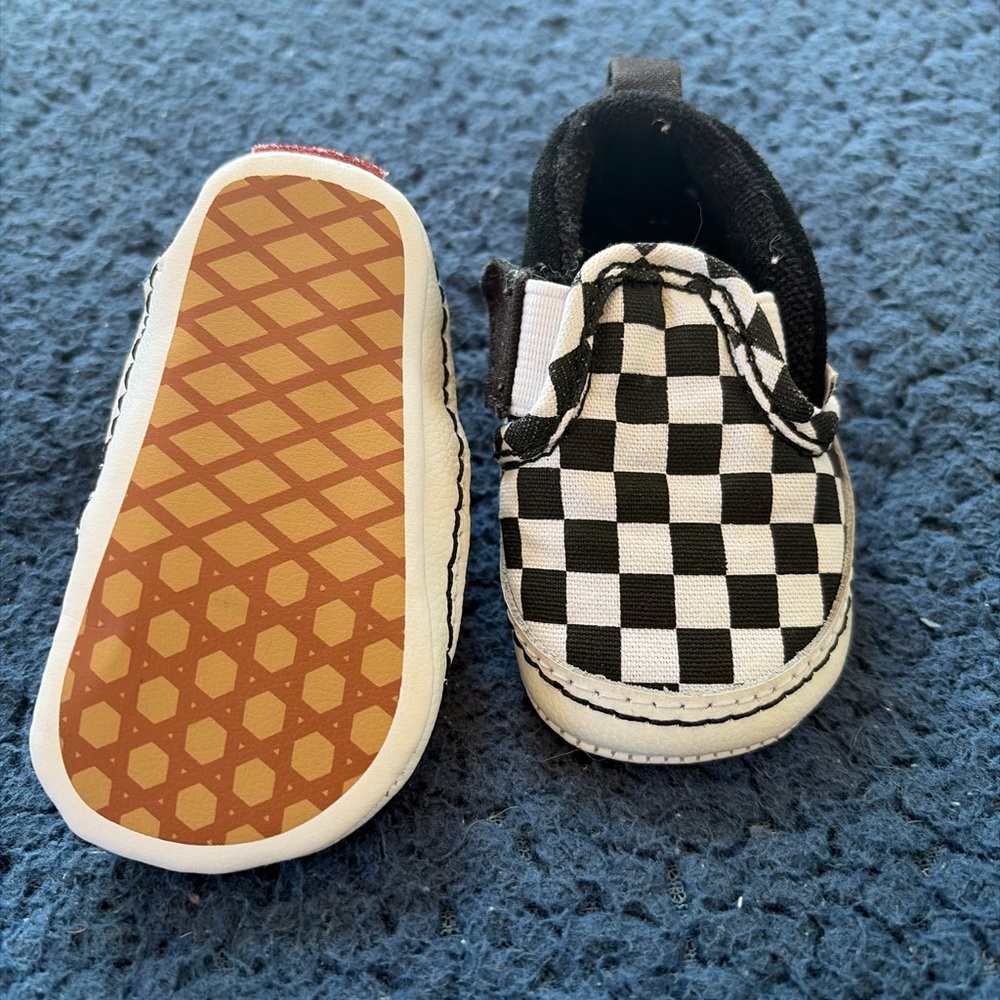Slip on Checkered Vans Crib Shoe Size 1